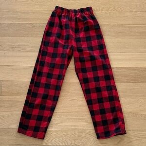 Red and Black Plaid Pajama fleece Pants